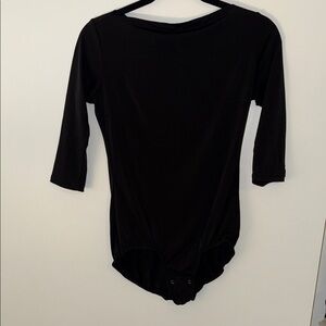 Black 3/4 Sleeve Bodysuit (Dance practice wear)